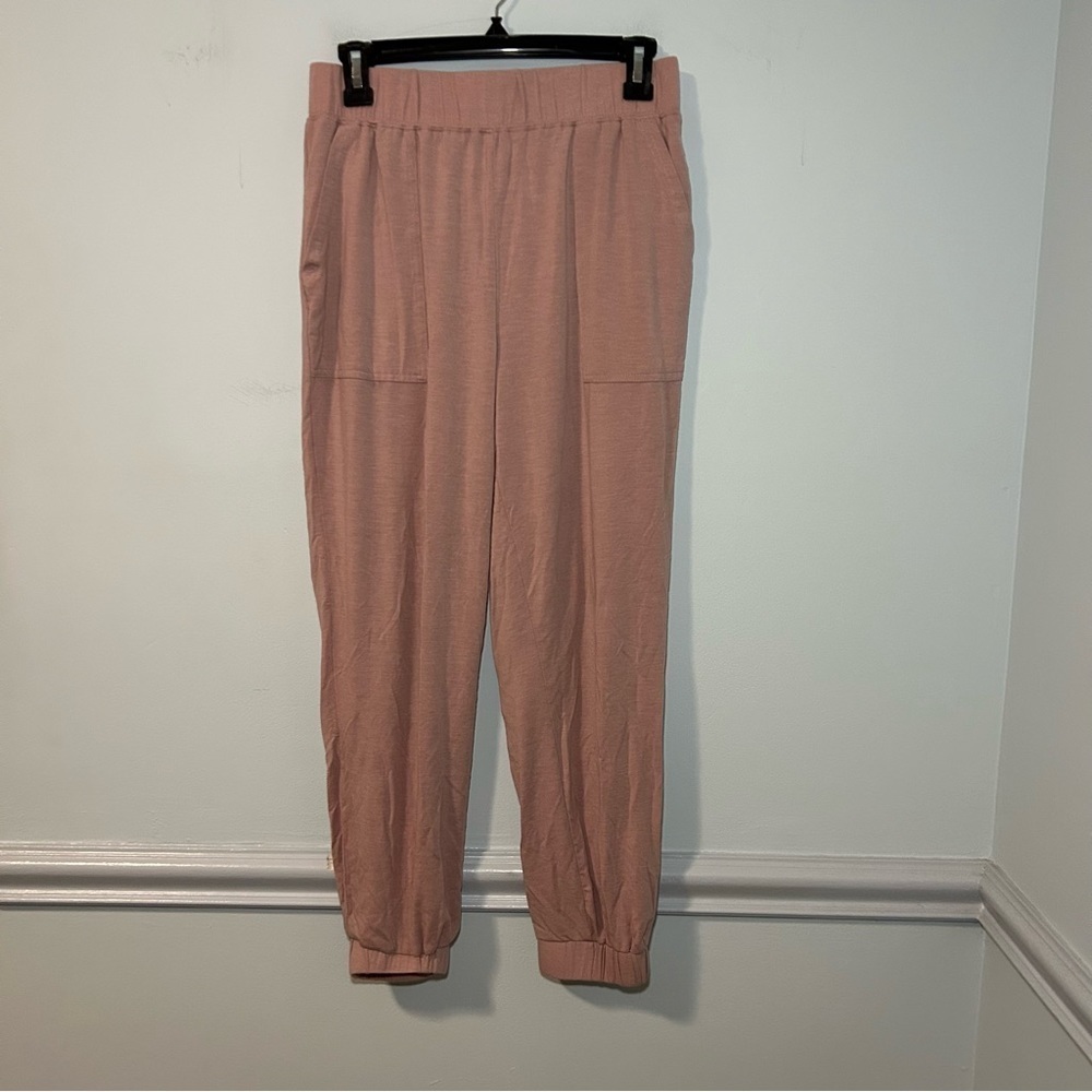 Fabletics Pink Elastic Jogger Pants Size Small - image 1